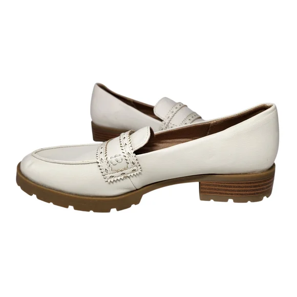 Life Stride Cream Oxford Loafers with Brown Sole Size 7 - Picture 4 of 10